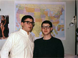 Steve Bisel (L) and Steve Stucker (R) in the barracks. 