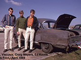 JL, Craig, Ed, & Ed's car, April 1969