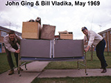 John & Bill moving day at RAF Wethersfield, May 1969