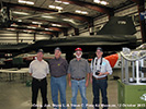 Craig Meyers, Jim Jenkins, Steve Linebarger & Steve Carr in front of SR-71A Blackbird