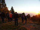 The group gathers for sunset on Mt. Lemmon
