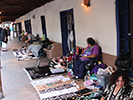 Vendors offer a variety of handmade products around the plaza