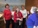 Our docent talks with some of the ladies on the tour