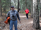 Bob Strand and Dede Carr on the trail up to the CCC hut