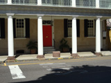 There is history everywhere you look in downtown Charleston. This photo shows a carriage step at the curb in front of one of the historic houses.