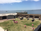 View back towards Charleston from Fort Sumter