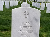 Jean Saulnier was a Captain at Wethersfield in the civil engineer squadron. He was best man at Bob Fitzgerald's wedding in Brighton England where Leon Skatburg was an usher. Years later he was best man for Leon when he was married at Mildenhall. Leon and Bob visited his grave while at Arlington National Cemetery.