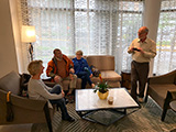 Pauline Bisel, Bob & Joan Strand and Bill Woodward gather at the hotel before going to the Udvar-Hazy Center