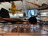 View of the museum from the rear of an SR-71 Blackbird
