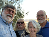 Steve and Pauline Bisel (in foreground) visited with Bill and Darlene Woodward (in background) at their home on Long Island after the reunion in Dayton