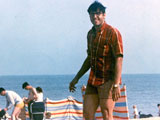 Steve Bisel at the beach at either either Clacton-on-Sea or West Mersea.
