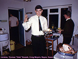 Thanksgiving 1968 at the Jenkins house in Rayne, Essex. Jim Jenkins, Thomas 'Zeke' Buczek, Craig Meyers.