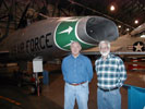 Jim Jenkins and Steve Linebarger in Hangar 1 at Lowry AFB, November 2007. Submitted by Steve Linebarger