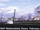 Looking toward the chapel at RAF Wethersfield, February 1970