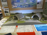 Scale model of the VA hangars at the museum