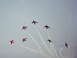 RAF Red Arrows in flight